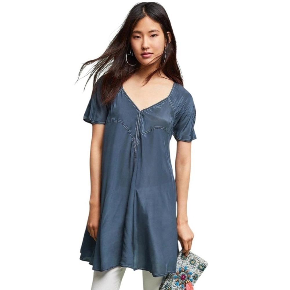Anthropologie Akemi + Kin Women size Large Lagenlook Parachute Loose Flowy Tunic